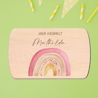 Geschenk Geburt Regenbogen | Frühstücksbrett Personalisiert Brettchen Babygeschenk Brettchen, Holzbrett von foryou24