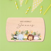 Geschenk Geburt Safari | Frühstücksbrett Personalisiert Brettchen Babygeschenk Brettchen, Holzbrett von foryou24