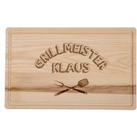 Holz Schneidebrett Hell Mit Personalisierter Gravur Motiv 01 - Graviert Deinem Wunschnamen Geschenkidee Zum Geburtstag von foryou24