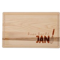 Holz Schneidebrett Hell Mit Personalisierter Gravur Motiv 09 - Graviert Deinem Wunschnamen Geschenkidee Zum Geburtstag von foryou24