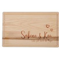 Holz Schneidebrett Hell Mit Personalisierter Gravur Motiv 10 - Graviert Deinen Wunschnamen Geschenkidee Zur Hochzeit von foryou24