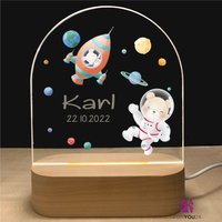 Nachtlicht Personalisiert Cosmos | Babygeschenk Geburt Baby Regenbogen Nachtlampe Geschenk von foryou24