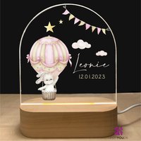 Nachtlicht Personalisiert Sky | Babygeschenk Geburt Baby Regenbogen Nachtlampe Geschenk von foryou24