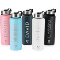 Trinkflasche Edelstahl Mit Namen Personalisiert | 24 Std. Kalt Und 12 Heiß Für Sport, Yoga, Wandern Camping Trinkflasche Edelstahl Mit Namen Personalisiert | 24 Std. Kalt Und 12 Heiß Für Sport, Yoga, Wandern Camping von foryou24