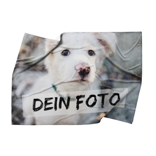 Personalisierte Babydecke mit Foto - personalisierte Fotodecke - Babydecke mit Ihrem Bild - Fotodecke selbst gestalten - Decke Querformat 100 x 75 cm 1 Foto Design 100 x 75 cm von fotobar