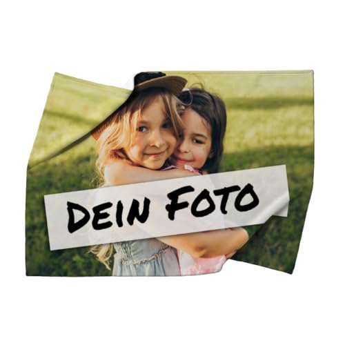 Personalisierte Kuscheldecke mit Foto - personalisierte Fotodecke - Kuscheldecke mit Ihrem Bild - Fotodecke selbst gestalten - Decke Querformat 200 x 140 cm 1 Foto Design 200 x 140 cm von fotobar