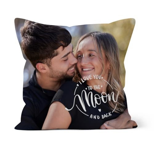Personalisiertes Fotokissen - beidseitig mit je 1 Foto gestaltbar - Samtkissenbezug Love You to - Geschenk Valentin, Partnergeschenk Love You to The 40 x 40 cm von fotobar