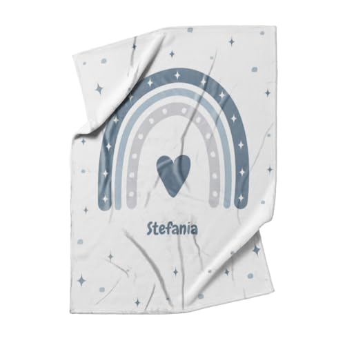 fotobar Babydecke mit Namen personalisierbar, Kuscheldecke, niedliche Namensdecke mit Regenbogen, Geschenkidee Geburt Motiv Regenbogen blau 75 x 100 cm fotobar Babydecke mit Namen personalisierbar, Kuscheldecke, niedliche Namensdecke mit Regenbogen, Geschenkidee Geburt Motiv Regenbogen blau 75 x 100 cm von fotobar