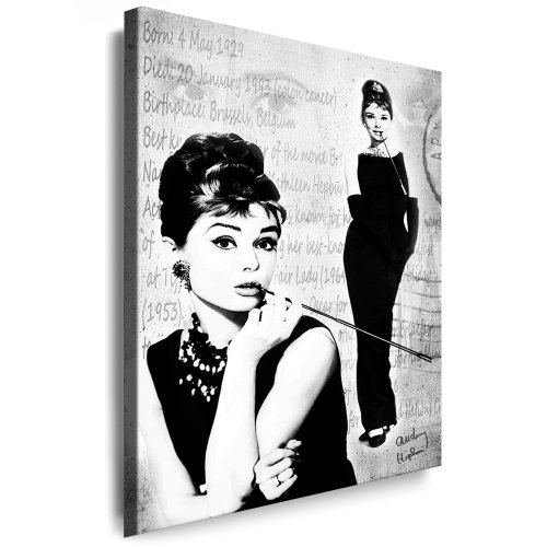 Audrey Hepburn Leinwandbild - 100x70cm k. Poster ! Bild fertig auf Keilrahmen ! Pop Art Gemälde Kunstdrucke, Wandbilder, Bilder zur Dekoration - Deko. Film/Movie/Tv Stars Kunstdrucke Audrey Hepburn Leinwandbild - 100x70cm k. Poster ! Bild fertig auf Keilrahmen ! Pop Art Gemälde Kunstdrucke, Wandbilder, Bilder zur Dekoration - Deko. Film/Movie/Tv Stars Kunstdrucke von fotoleinwand24