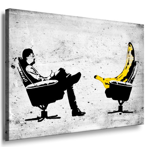 Banksy Kunst auf Leinwand Bild fertig auf Keilrahmen ! Pop Art Gemälde Kunstdrucke, Wandbilder, Bilder zur Dekoration - Deko/Top 100 "Banksy Bilder - Graffiti/Street Art Kunstdrucke von fotoleinwand24