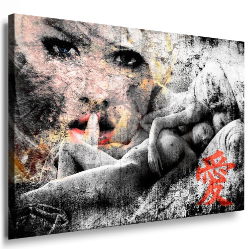 Bild auf LEINWAND AKT EROTIK GIRL abstrakt verschiedene Größen wählbar!!! gerahmt fertig auf HOLZRAHMEN Kunstdruck Wandbild auf Rahmen günstiger als Ölbild Gemälde/Poster/Plakat/kein Poster oder Plakat (120x80cm farbig) von fotoleinwand24