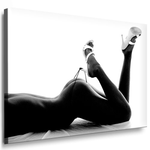 Bild auf LEINWAND AKT EROTIK GIRL abstrakt verschiedene Größen wählbar!!! gerahmt fertig auf HOLZRAHMEN Kunstdruck Wandbild auf Rahmen günstiger als Ölbild Gemälde/Poster/Plakat/kein Poster oder Plakat (100x70cm) von fotoleinwand24