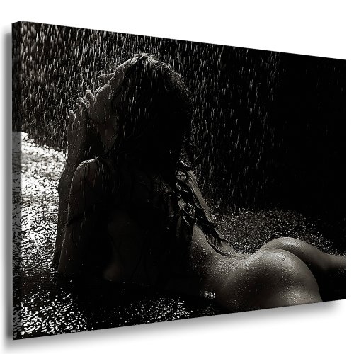 Bild auf LEINWAND AKT EROTIK GIRL verschiedene Größen wählbar!!! gerahmt auf HOLZRAHMEN Kunstdruck Wandbild auf Rahmen günstiger als Ölbild Gemälde Poster Plakat (100x70 cm) von fotoleinwand24