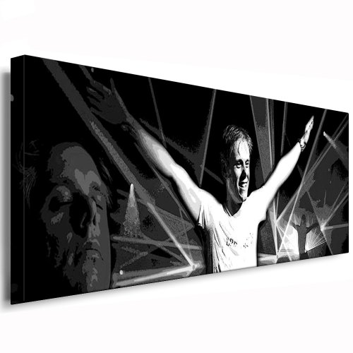 Bild auf Leinwand Armin Van Buuren 120x40cm k. Poster ! Bild fertig auf Keilrahmen ! Pop Art Gemälde Kunstdrucke, Wandbilder, Bilder zur Dekoration - Deko. DJ Tiesto & Armin Van Buuren Kunstdrucke von fotoleinwand24