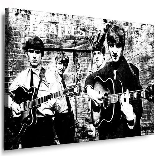 Bild auf Leinwand Beatles Lennon - Bild 100x70cm k. Poster. Bild fertig auf Keilrahmen ! Pop Art Gemälde Kunstdrucke, Wandbilder - Bilder zur Dekoration - Deko. Musik Stars Kunstdrucke von fotoleinwand24