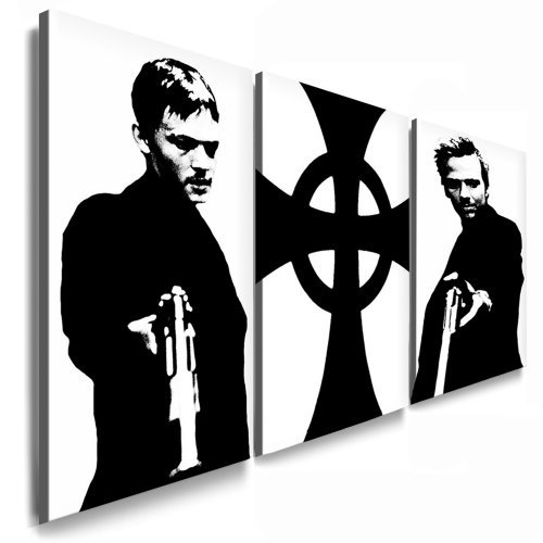 Boondock Saints Leinwand Bild 120x80cm k. Poster ! Bild fertig auf Keilrahmen ! Pop Art Gemälde Kunstdrucke, Wandbilder, Bilder zur Dekoration - Deko. Film/Movie/Tv Stars Kunstdrucke von fotoleinwand24