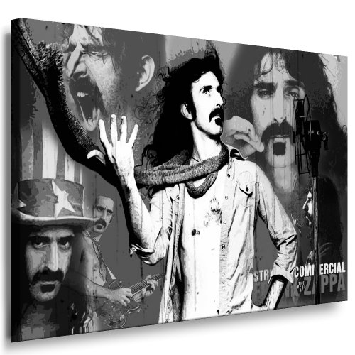 Frank Zappa Leinwand Bild - 100x70cm k. Poster ! Bild fertig auf Keilrahmen ! Pop Art Wandbilder, Bilder zur Dekoration - Deko. Kunstdrucke und Gemälde von fotoleinwand24
