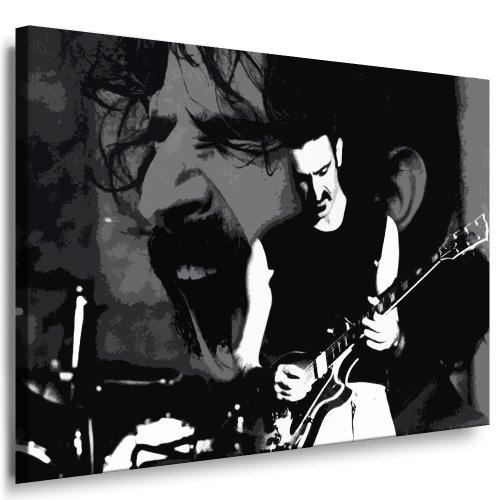 `Frank Zappa`Leinwandbild - 100x70cm k. Poster ! Bild fertig auf Keilrahmen ! Pop Art Wandbilder, Bilder zur Dekoration - Deko. Kunstdrucke und Gemälde von fotoleinwand24