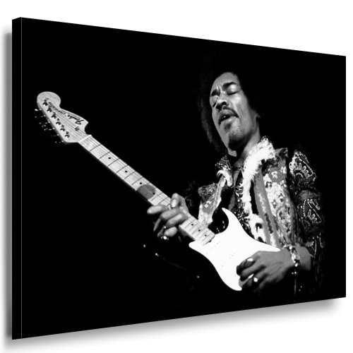 Jimi Hendrix Bild auf Leinwand 100x70cm k. Poster - Bild fertig auf Keilrahmen ! Pop Art Gemälde Kunstdrucke, Wandbilder - Bilder zur Dekoration - Deko - Musiker - Musik Stars Kunstdrucke von fotoleinwand24