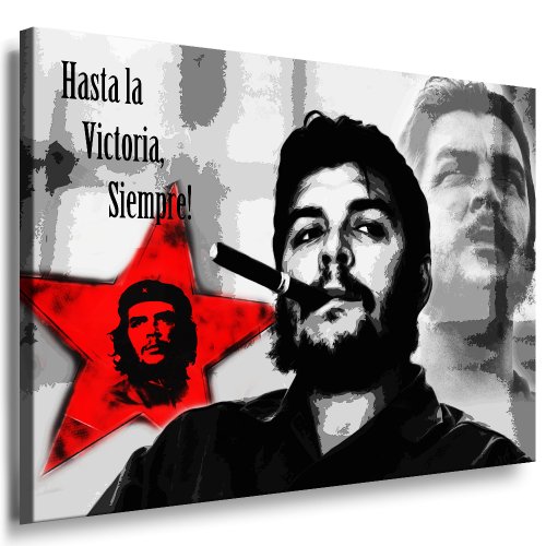 Kuba - Che Guevara Bild auf Leinwand 100x70cm k. Poster ! Bild fertig auf Keilrahmen ! Pop Art Gemälde Kunstdrucke, Wandbilder, Bilder zur Dekoration Modern Bilder von fotoleinwand24