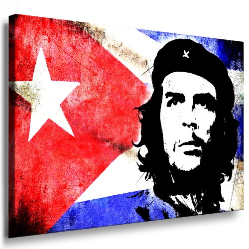 Kuba - Che Guevara Bild auf Leinwand 100x70cm k. Poster ! Bild fertig auf Keilrahmen ! Pop Art Gemälde Kunstdrucke, Wandbilder, Bilder zur Dekoration Modern Bilder von fotoleinwand24