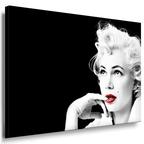 Kunst auf Leinwand Marilyn Monroe Bild fertig auf Keilrahmen ! Pop Art Gemälde Kunstdrucke, Wandbilder, Bilder zur Dekoration - Deko. Film/Movie/Tv Stars Kunstdrucke von fotoleinwand24
