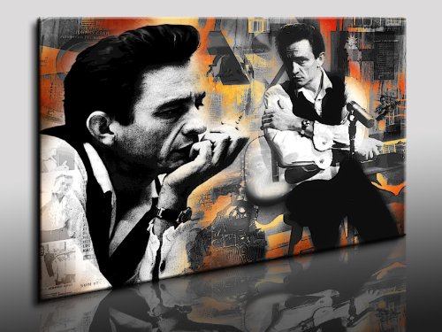 Kunstdruck Johnny Cash bilder, Leinwandbild fertig auf Keilrahmen/Leinwandbilder, Wandbilder, Poster, Pop Art Gemälde, Kunst - Deko Bilder von fotoleinwand24