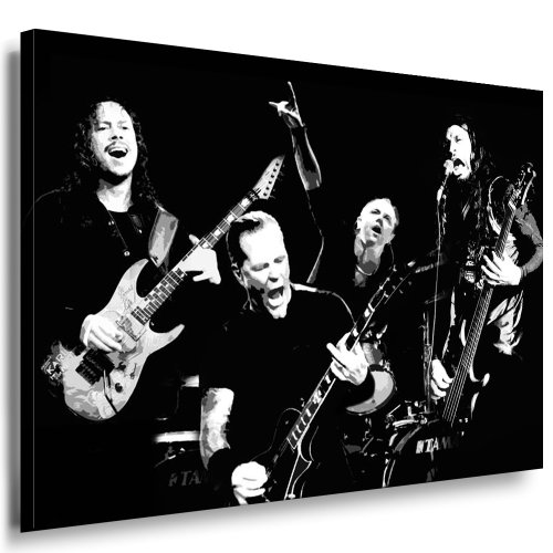 Kunstdruck"Metallica - James Hetfield" / Bild 100x70cm / Leinwandbild fertig auf Keilrahmen/Leinwandbilder, Wandbilder, Poster, Pop Art Gemälde, Kunst - Deko Bilder von fotoleinwand24