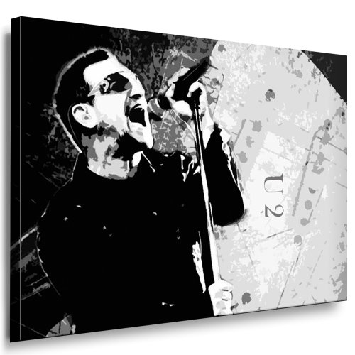 Kunstdruck U2 - Bono Leinwandbild 100x70cm k. Poster ! Bild fertig auf Keilrahmen ! Pop Art Gemälde Kunstdrucke, Wandbilder - Bilder zur Dekoration - Deko. Musik Stars Kunstdrucke von fotoleinwand24