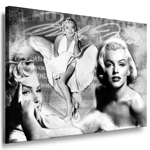 Marilyn Monroe Bild auf Leinwand Bild fertig auf Keilrahmen ! Pop Art Gemälde Kunstdrucke, Wandbilder, Bilder zur Dekoration - Deko. Film/Movie/Tv Stars Kunstdrucke von fotoleinwand24