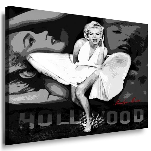 Marilyn Monroe Leinwand Bild 100x70cm k. Poster ! Bild fertig auf Keilrahmen ! Pop Art Gemälde Kunstdrucke, Wandbilder, Bilder zur Dekoration - Deko. Film/Tv Stars Kunstdrucke von fotoleinwand24