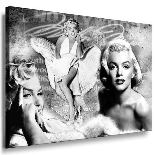 Marilyn Monroe Leinwand Bild 100x70cm k. Poster ! Bild fertig auf Keilrahmen ! Pop Art Gemälde Kunstdrucke, Wandbilder, Bilder zur Dekoration - Deko. Film/Tv Stars Kunstdrucke von fotoleinwand24