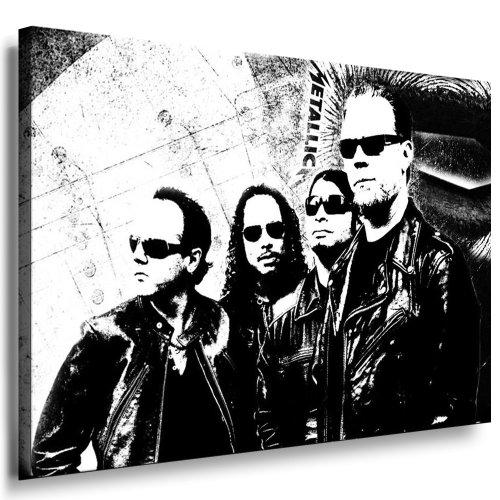 Metallica Leinwand Bild 100x70cm k. Poster ! Bild fertig auf Keilrahmen ! Pop Art Gemälde Kunstdrucke, Wandbilder, Bilder zur Dekoration - Deko. Musik Stars Kunstdrucke von fotoleinwand24