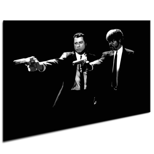 Pulp Fiction Leinwandbild Bild fertig auf Keilrahmen ! Pop Art Wandbilder, Bilder zur Dekoration - Deko. Film/Movie/Tv Stars Kunstdrucke und Gemälde von fotoleinwand24