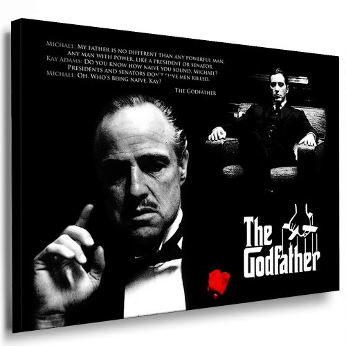 The Godfather - Al Pacino Leinwand Bild 100x70cm k. Poster ! Bild fertig auf Keilrahmen ! Pop Art Gemälde Kunstdrucke, Wandbilder, Bilder zur Dekoration - Deko. Film/Movie/Tv Stars Kunstdrucke von fotoleinwand24