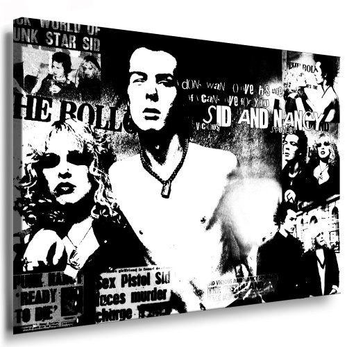 Wandbild Sex Pistols Punk-Bands Bild 100x70cm k. Poster ! Bild fertig auf Keilrahmen ! Pop Art Gemälde Kunstdrucke, Wandbilder, Bilder zur Dekoration - Deko. Rock Music Bands/Pop Stars Kunstdrucke von fotoleinwand24