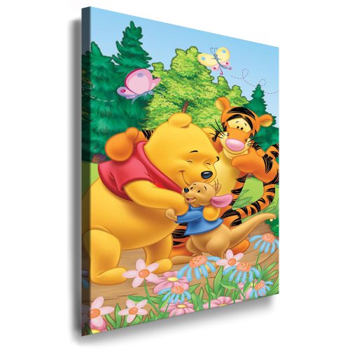 fotoleinwand24 Winnie The Pooh Kinderzimmer Kunstdruck Bild 100x70cm von fotoleinwand24