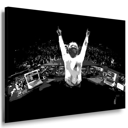 fotoleinwand24 Bild auf Leinwand Armin Van Buuren 100x70 cm Pop Art Kunstdruck Wandbild Deko DJ Tiesto & Armin Van Buuren Wohnzimmer, Küche von fotoleinwand24