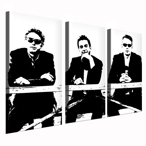 fotoleinwand24 Kunstdruck Depeche Mode 3 Bilder je 80x40cm - Bilder fertig auf Keilrahmen - Leinwandbilder, Wandbilder, Poster, Pop Art Gemälde, Kunst - Deko Bilder von fotoleinwand24
