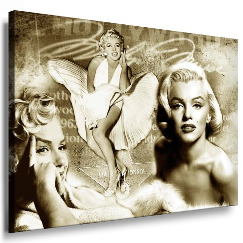 fotoleinwand24 Marilyn Monroe Kunstdruck 100x70cm k. Poster ! Bild fertig auf Keilrahmen ! Pop Art Gemälde Kunstdrucke, Wandbilder, Bilder zur Dekoration - Deko. Film/Movie/Tv Stars Kunstdrucke von fotoleinwand24