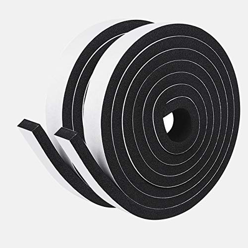 fowong 4m Selbstklebend Dichtungsband 20mm (B) x10mm(D) Schaumstoff Klebeband Türdichtung für Türen Fenster mit hoher Dichte Anti-Kollision Gegen warme kalte Zugluft und Lärm von fowong