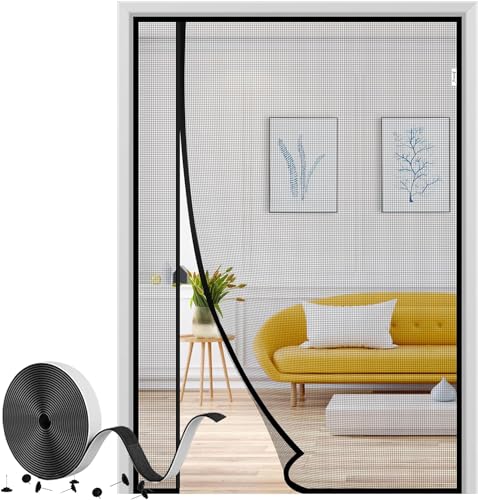 fowong Magnet Fliegengitter Insektenschutz Balkontür 130x215cm,Seitliche Öffnung Fliegengittertür ohne bohren Ideal Für Die Balkontür Kellertür und Terrassentür,Schwarz fowong Magnet Fliegengitter Insektenschutz Balkontür 130x215cm,Seitliche Öffnung Fliegengittertür ohne bohren Ideal Für Die Balkontür Kellertür und Terrassentür,Schwarz von fowong