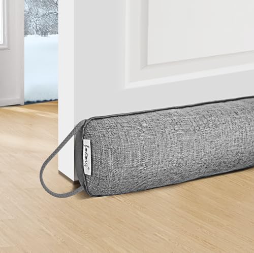 fowong Zugluftstopper für Türen Fenster 97x10 cm, Extra Schwere Türdichtung-Waschbar-Energiesparend, Zugluftstopper Türen mit Selbstklebende Klebeband, Luft Insekt Licht Blockiert, Grau fowong Zugluftstopper für Türen Fenster 97x10 cm, Extra Schwere Türdichtung-Waschbar-Energiesparend, Zugluftstopper Türen mit Selbstklebende Klebeband, Luft Insekt Licht Blockiert, Grau von fowong