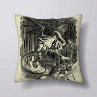 Alice Im Wunderland Jabberwocky - Kissenbezug Oder Gefüllt Mit Einsatz von foxyNfoxy