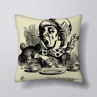 Alice Im Wunderland Mad Hatter - Kissen-Abdeckung Fall Oder Gefüllt Mit Einsatz Alice Im Wunderland Mad Hatter - Kissen-Abdeckung Fall Oder Gefüllt Mit Einsatz von foxyNfoxy