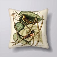 Baby Bird Vintage Botanical -Kissenbezug Fall Oder Gefüllt Mit Einsatz von foxyNfoxy