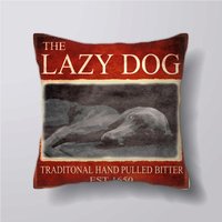 Der Faule Hund Traditionelle Hand Gezogen Bier Bar Pub - Kissen-Abdeckung Fall Oder Gefüllt Mit Einsatz von foxyNfoxy