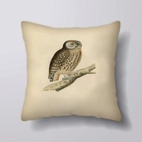 Eule Vogel Auf Zweig - Fügen Sie Jeden Text-Anpassbare Personlized Kissen Abdeckung Fall Oder Gefüllt Mit Einsatz von foxyNfoxy