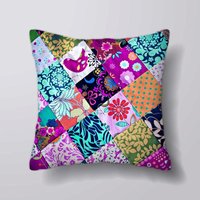 Gedruckte Patchword-stil - Kissen-Abdeckung Fall Oder Gefüllt Mit Einsatz von foxyNfoxy