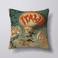 Italia Heißluftballon - Kissen Abdeckung Fall Oder Gefüllt Mit Einsatz von foxyNfoxy